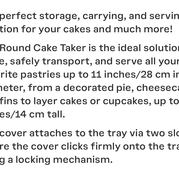 Tupperware Round Cake Taker - Picture 3 of 3